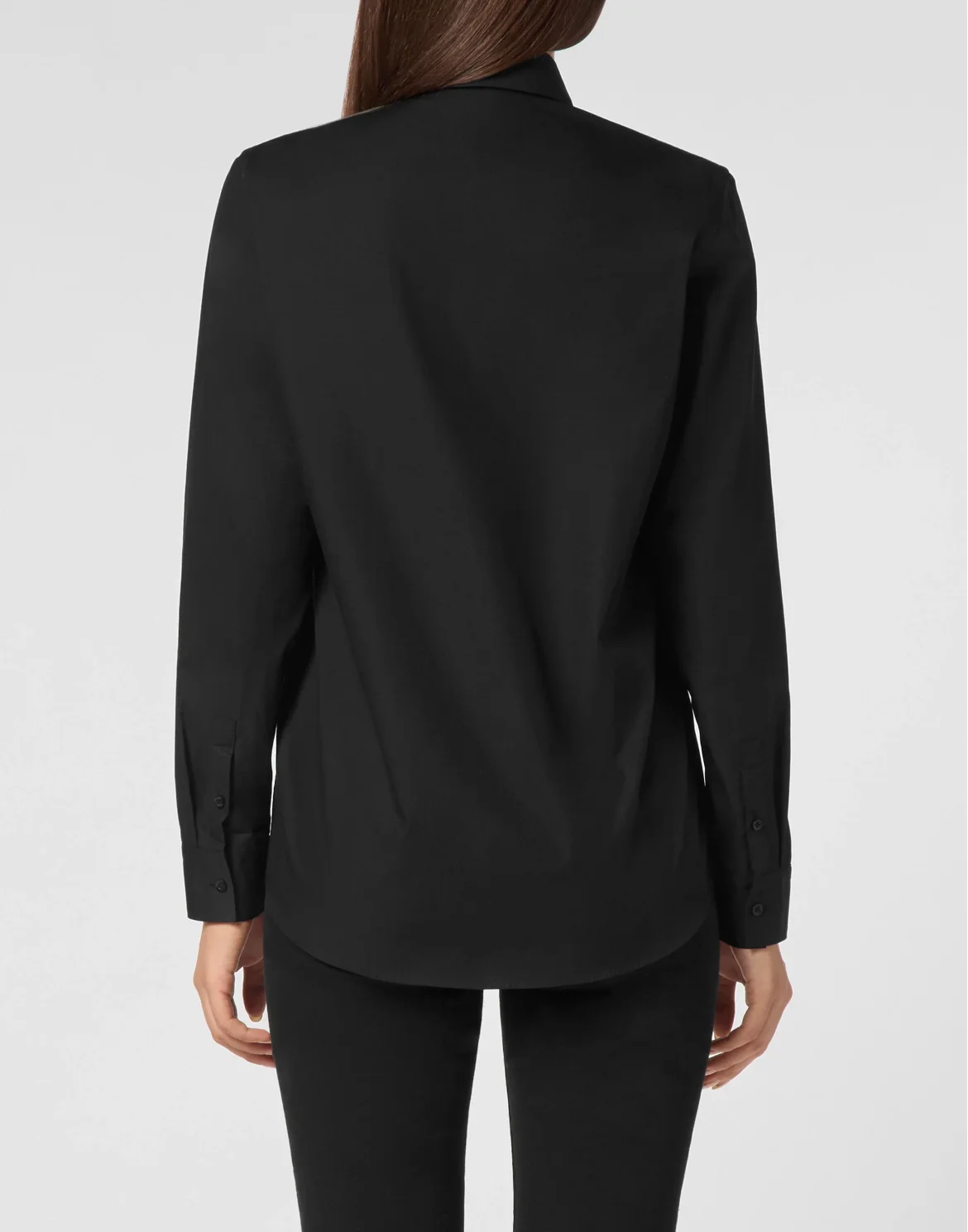 Poplin Shirt LS Iconic Plein, цвет: Черный