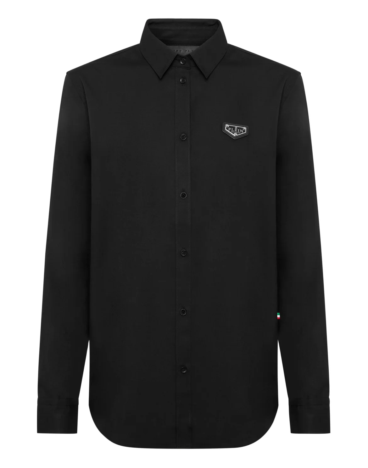 Poplin Shirt LS Iconic Plein, цвет: Черный