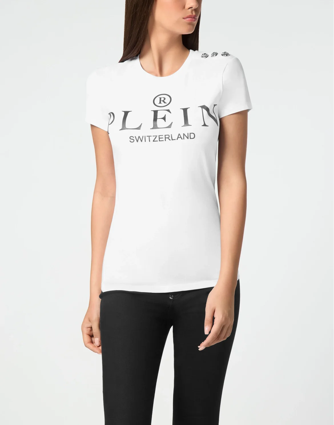 T-Shirt Sexy Pure Round Neck SS Iconic Plein, цвет: Белый