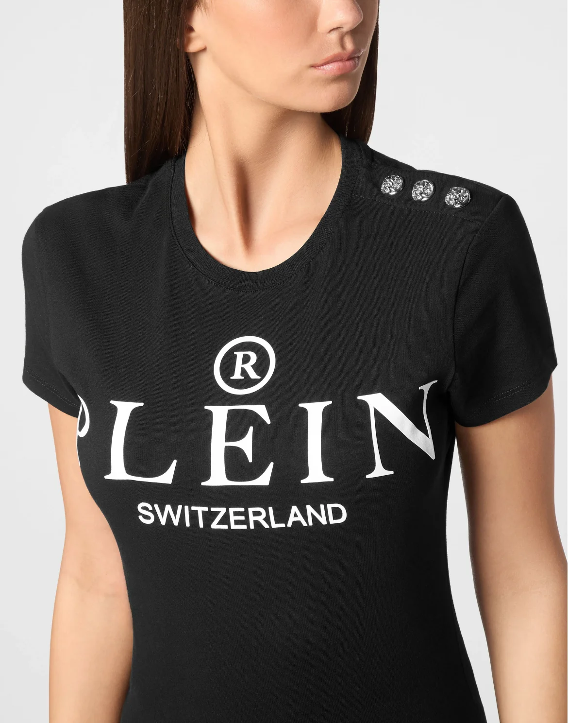 T-Shirt Sexy Pure Round Neck SS Iconic Plein, цвет: Черный
