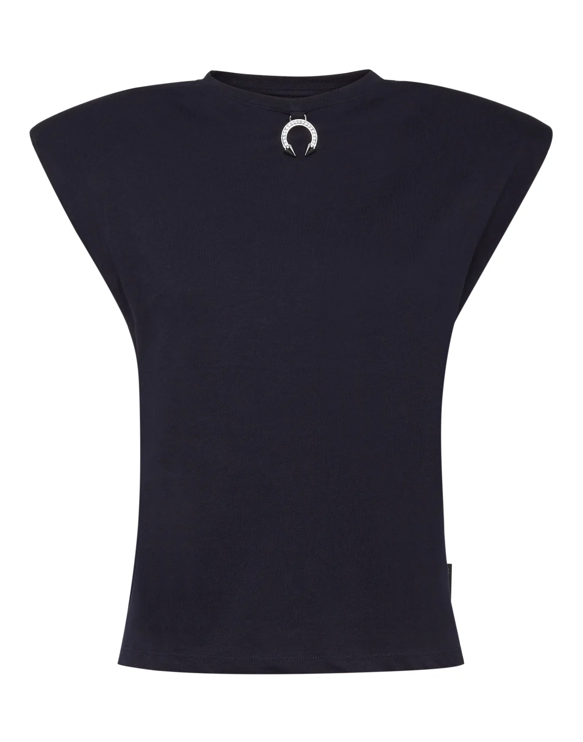 Tank Top Round Neck Piercing With Padded Shoulder, цвет: Синий