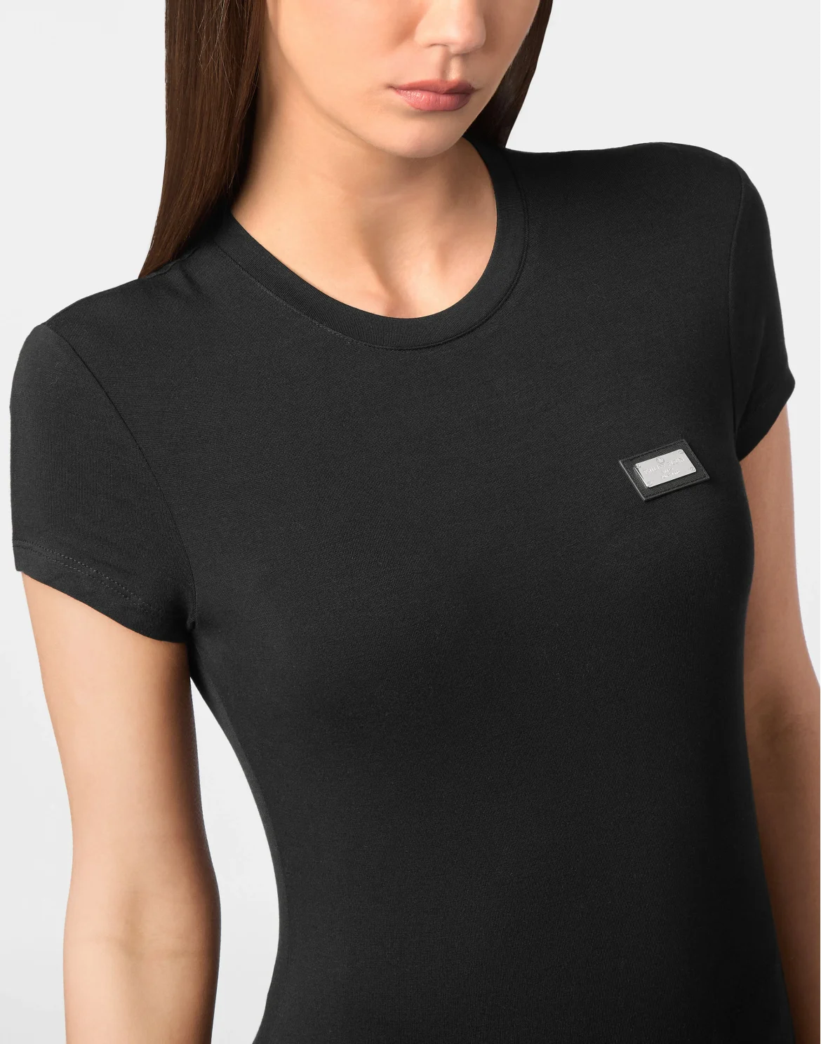 Modal T-Shirt Sexy Pure Round Neck SS, цвет: Черный