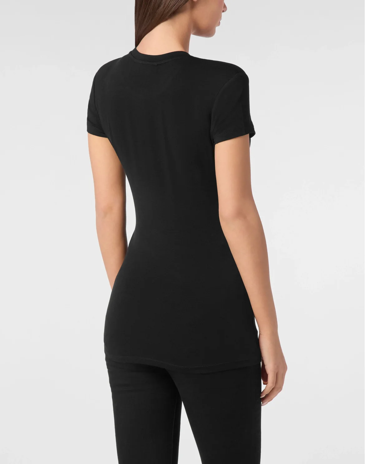 Modal T-Shirt Sexy Pure Round Neck SS, цвет: Черный
