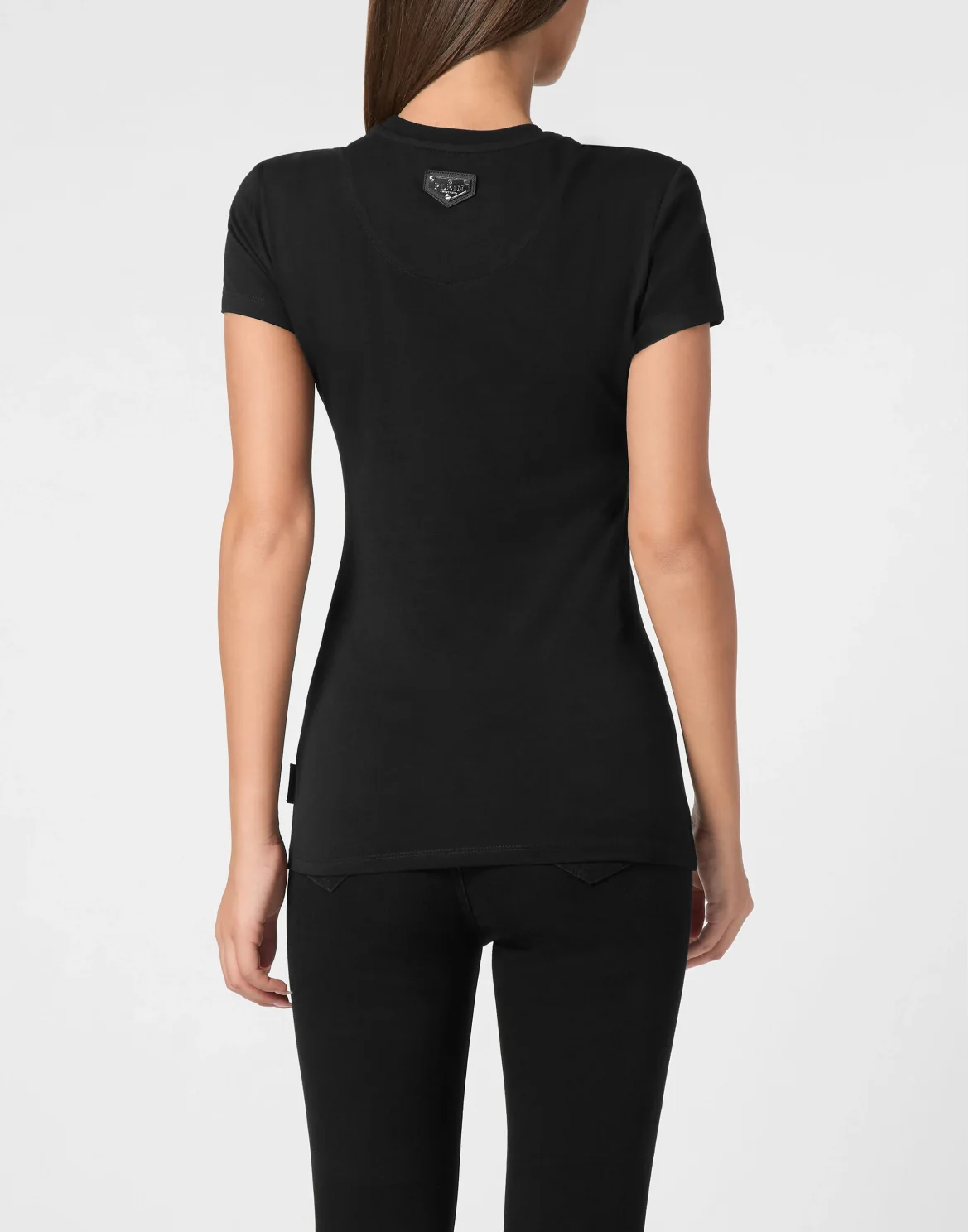 T-Shirt Sexy Pure Round Neck SS Strass Love Plein, цвет: Черный