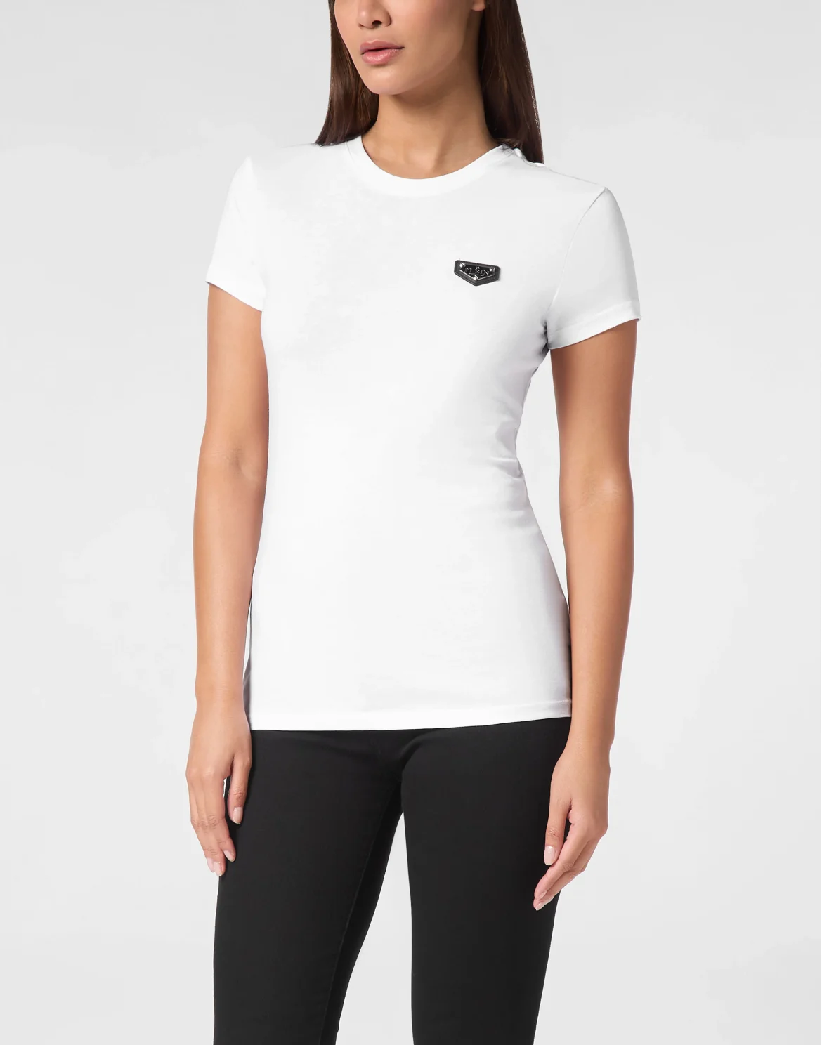T-Shirt Sexy Pure Round Neck SS Iconic Plein, цвет: Белый