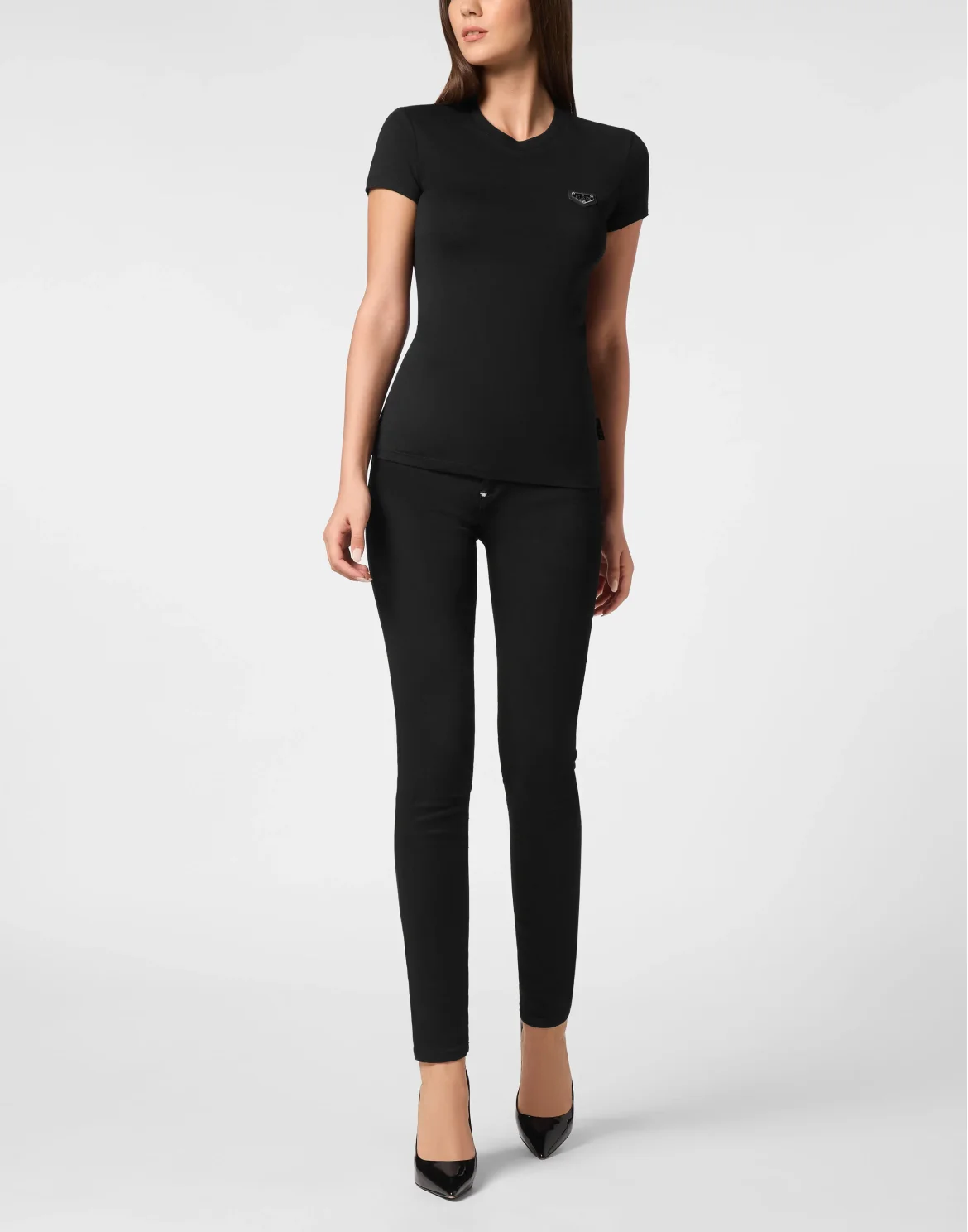 T-Shirt Sexy Pure Round Neck SS Iconic Plein, цвет: Черный