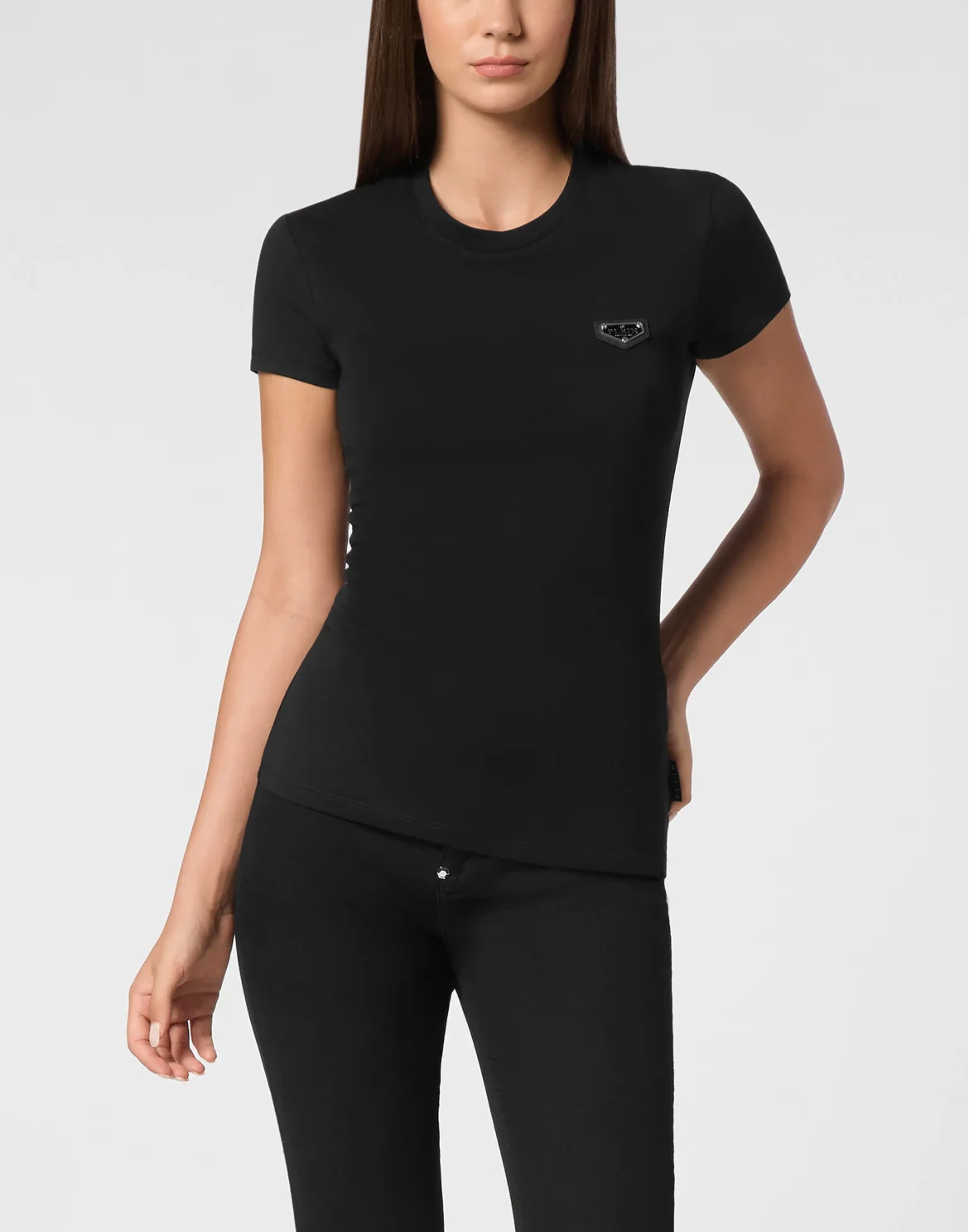T-Shirt Sexy Pure Round Neck SS Iconic Plein, цвет: Черный