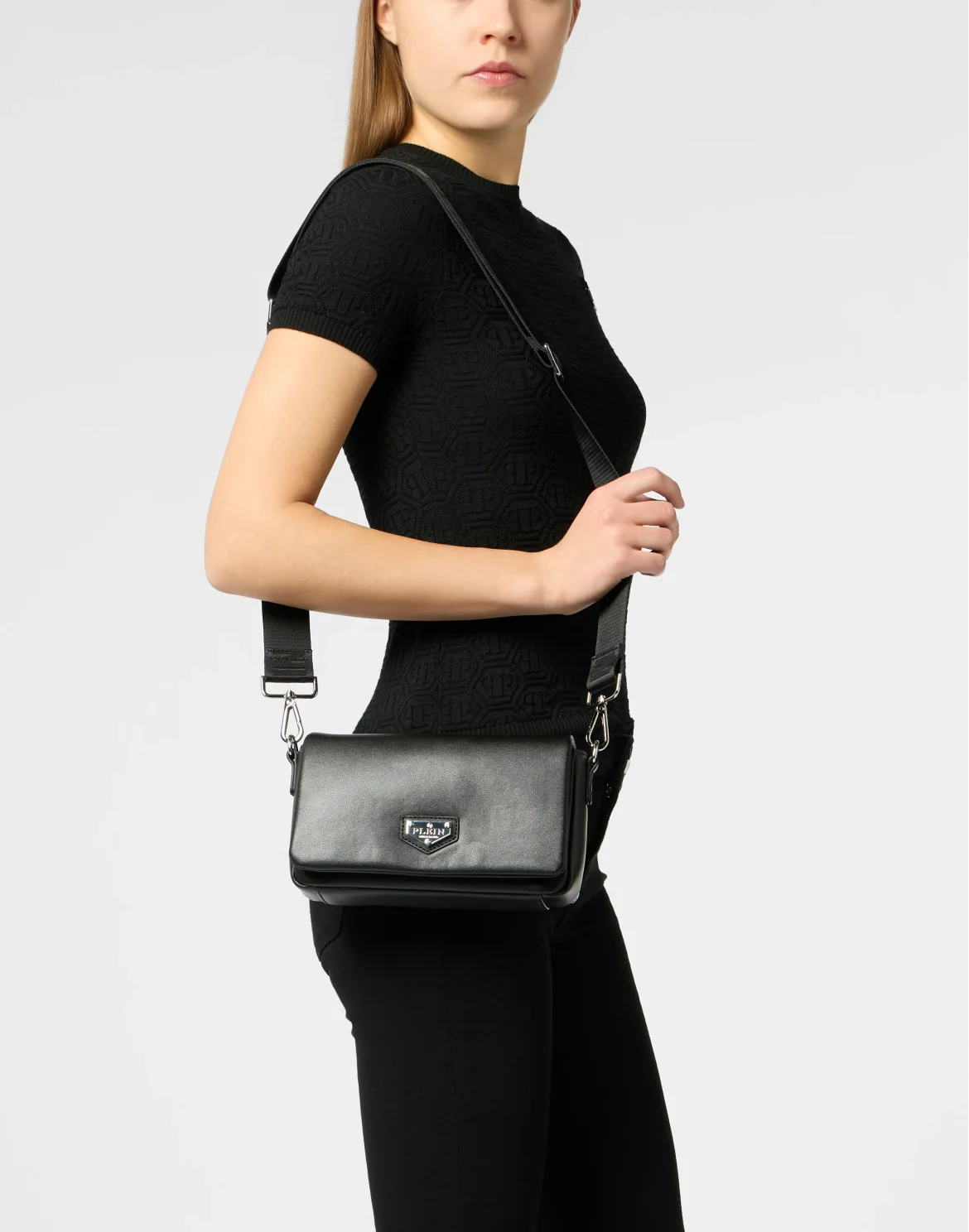 Baguette Shoulder Bag, цвет: Черный