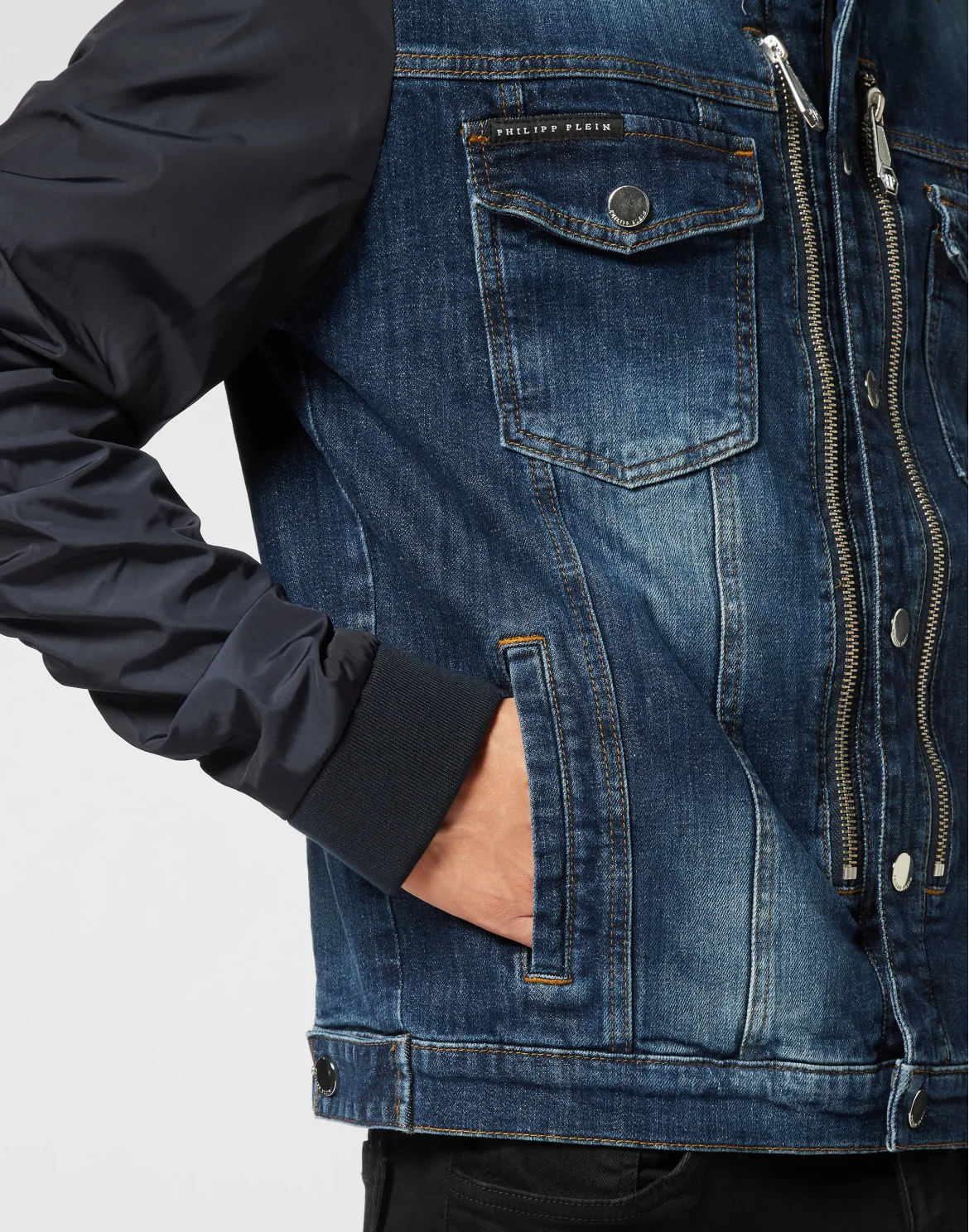 Composed Denim Zip Jacket College, цвет: Синий