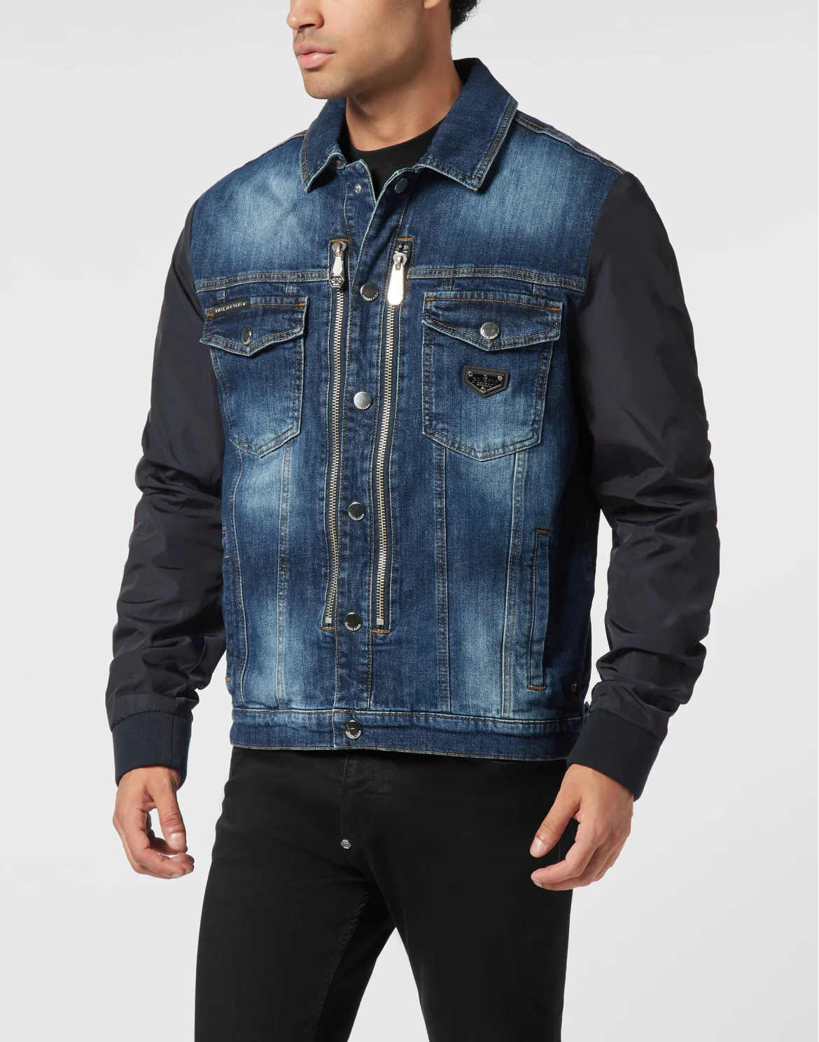 Composed Denim Zip Jacket College, цвет: Синий