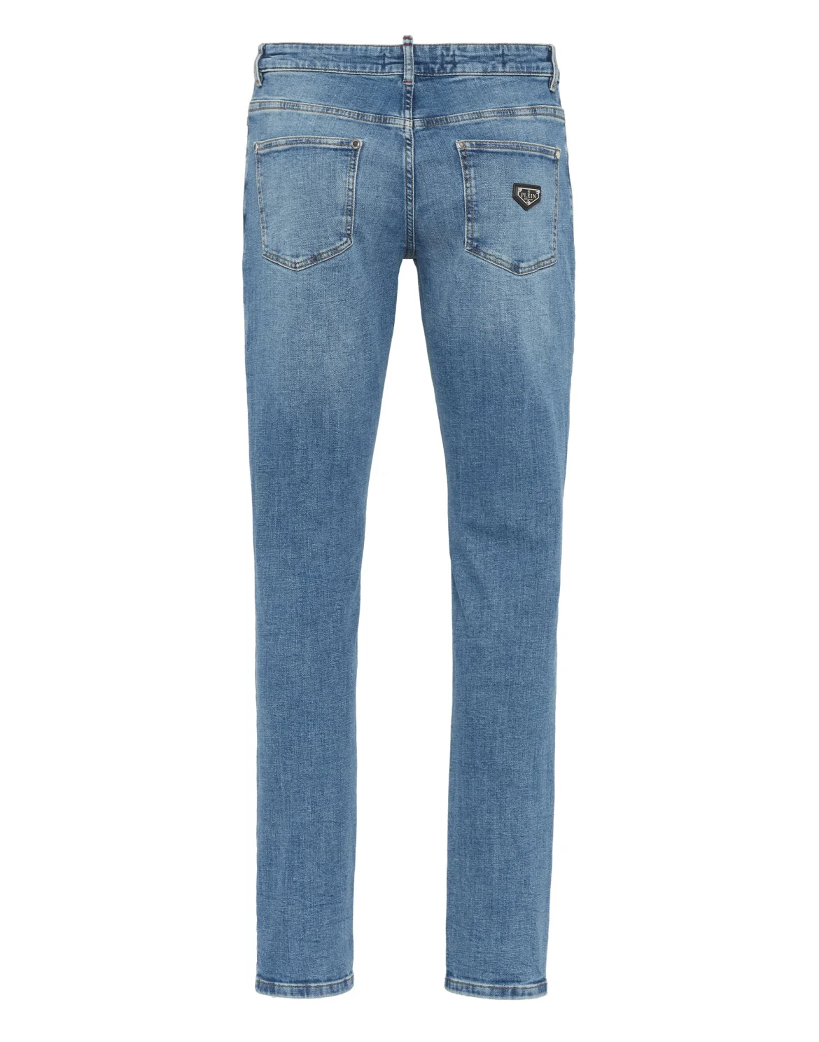 Destroyed Super Straight Cut Jeans, цвет: Синий