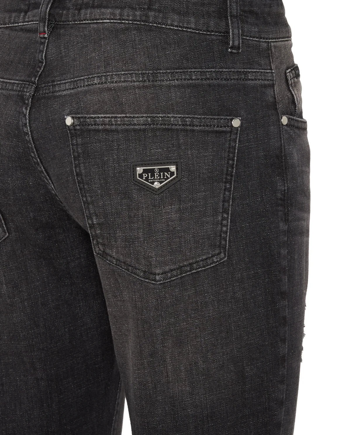 Destroyed Super Straight Cut Jeans, цвет: Серый