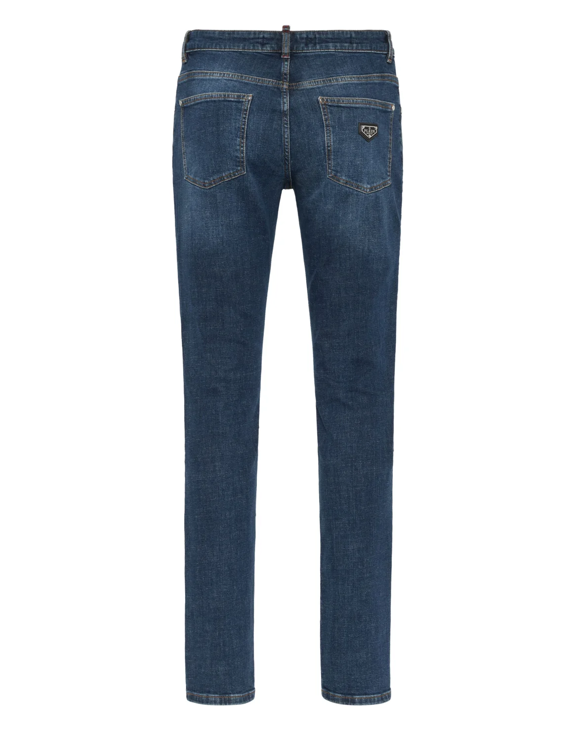 Destroyed Super Straight Cut Jeans, цвет: Синий