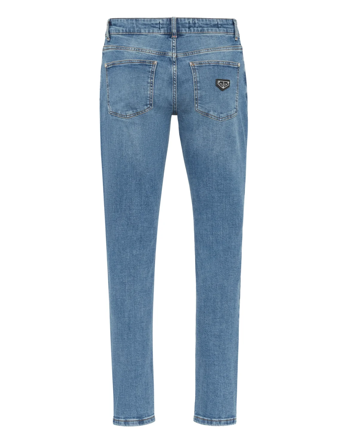 Destroyed Slim Fit Jeans, цвет: Синий