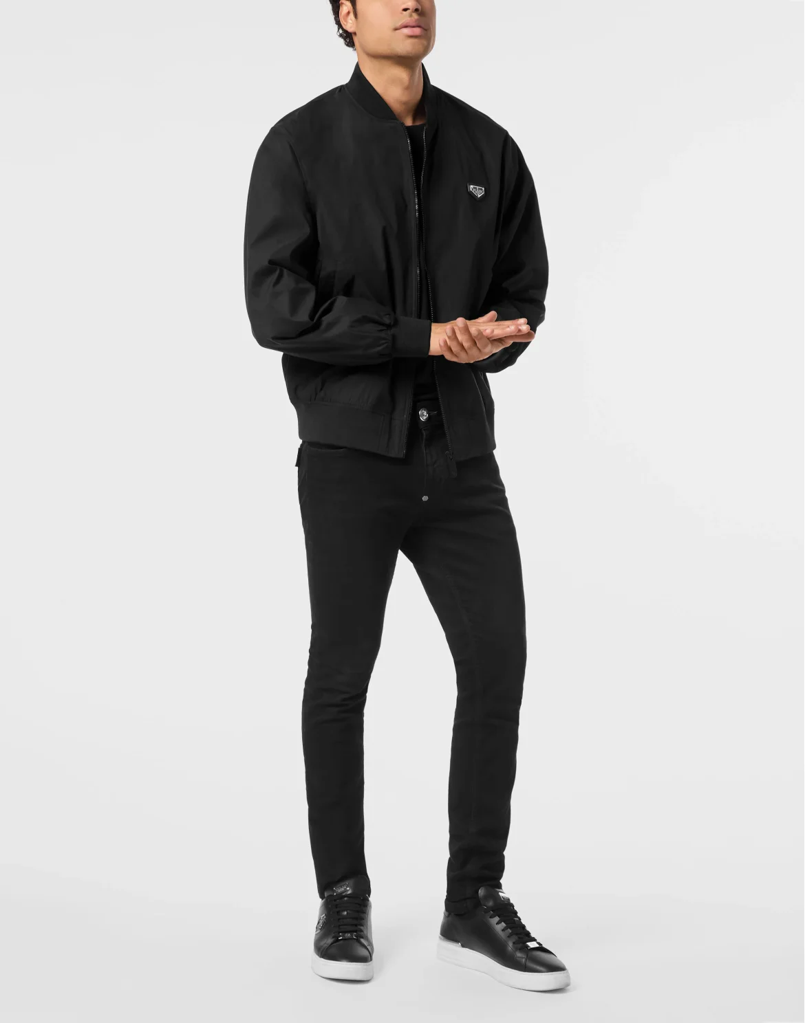 Nylon Bomber Jacket, цвет: Черный