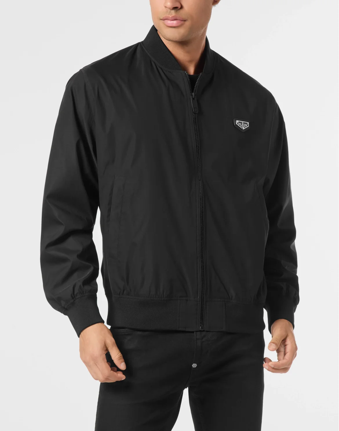 Nylon Bomber Jacket, цвет: Черный