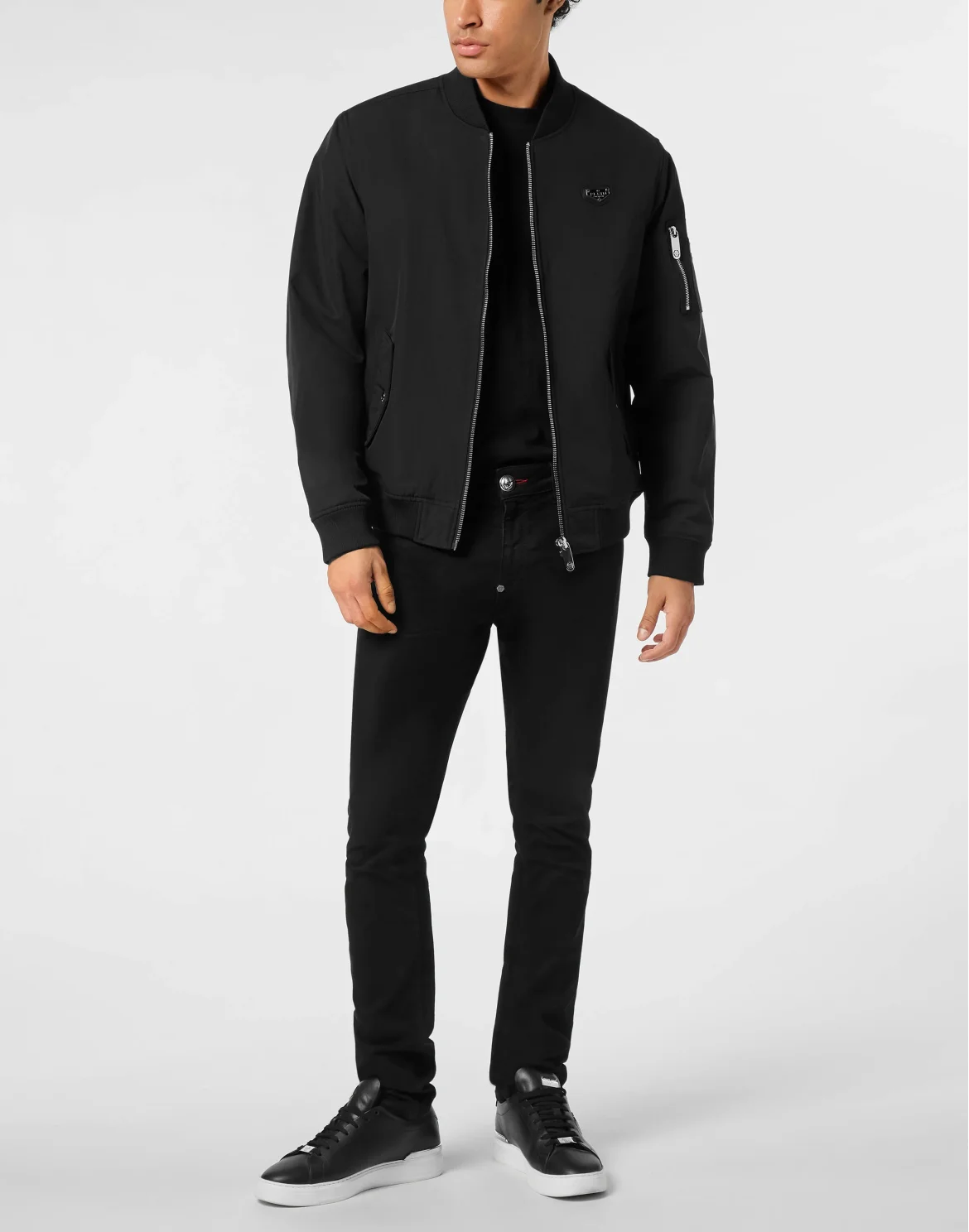 Nylon Bomber Jacket, цвет: Черный
