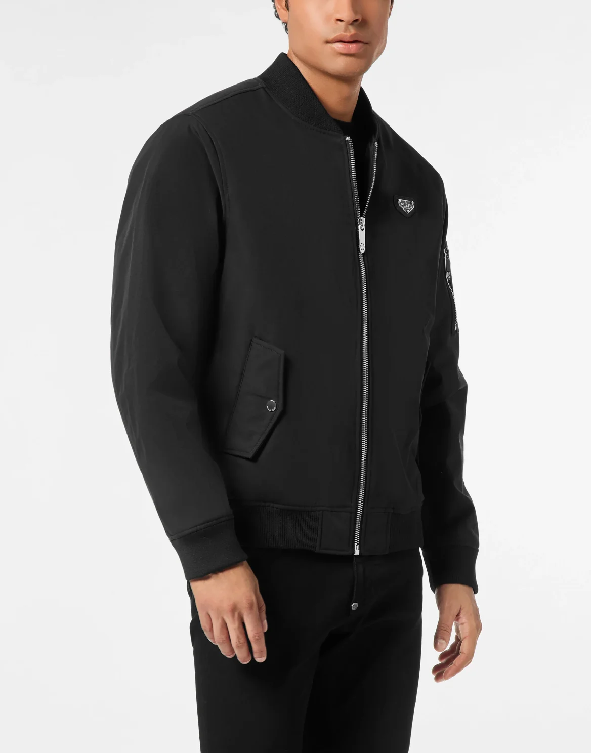 Nylon Bomber Jacket, цвет: Черный