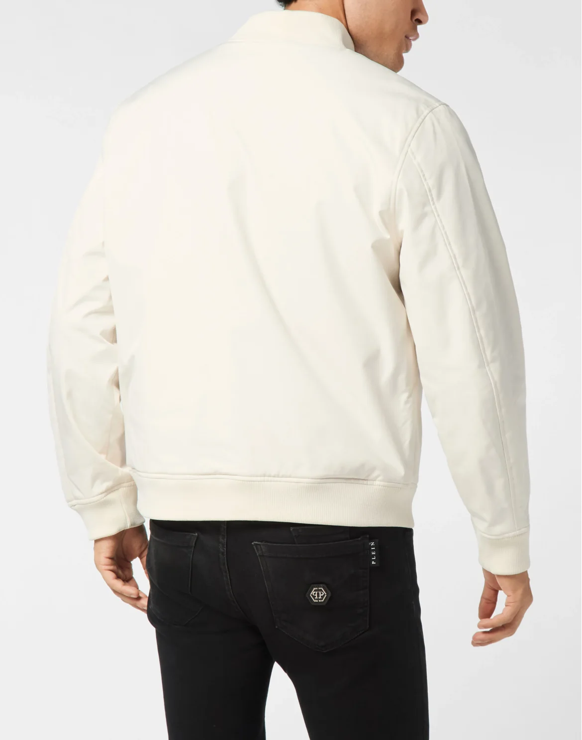 Nylon Bomber Jacket, цвет: Бежевый