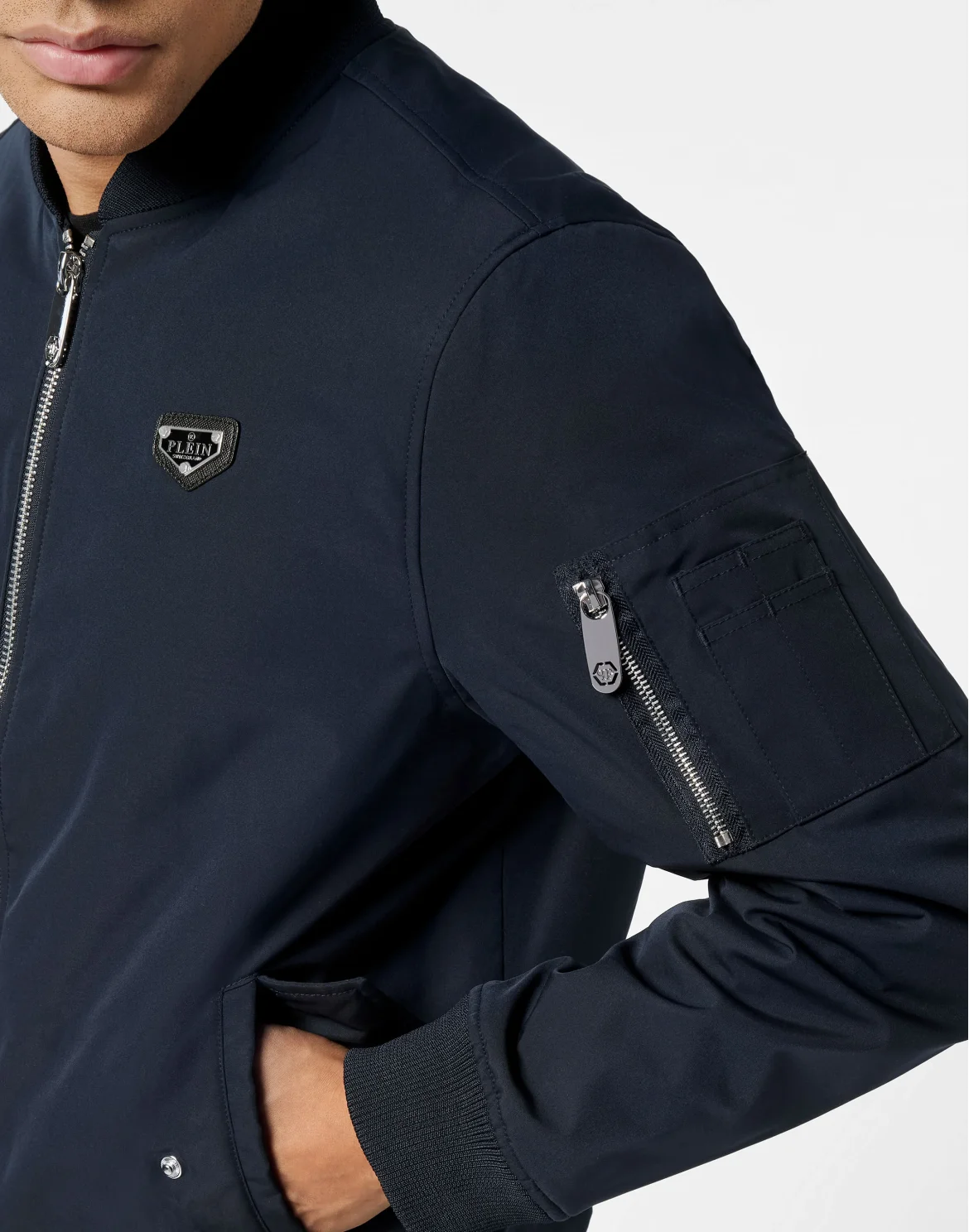 Nylon Bomber Jacket, цвет: Синий