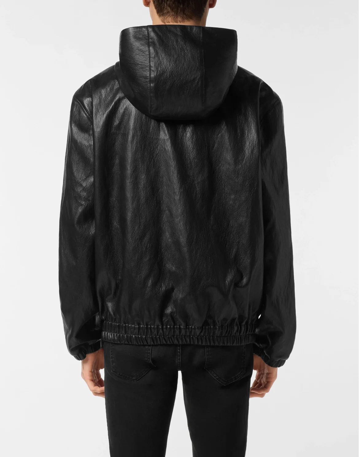 Eco Leather Windbreaker, цвет: Черный