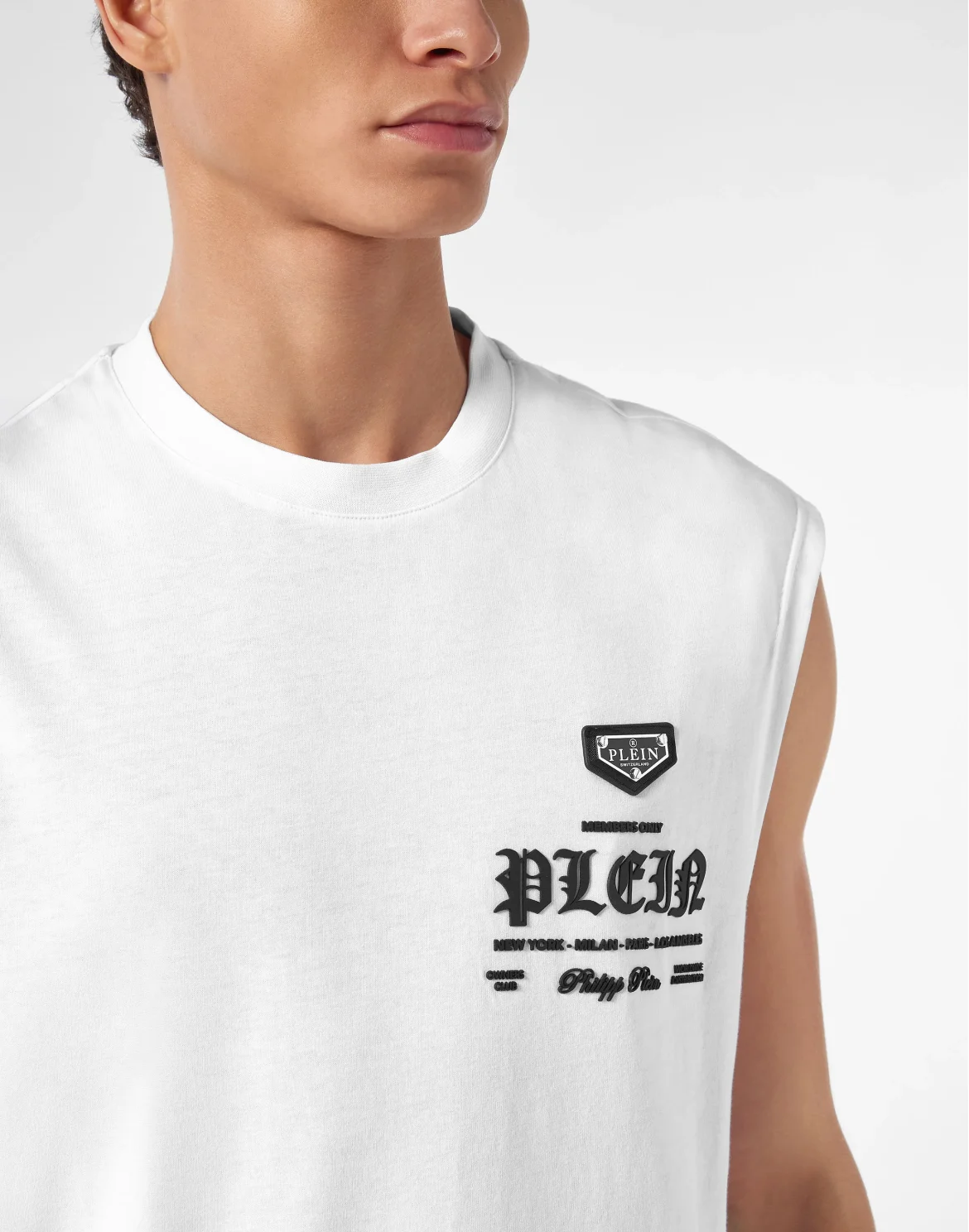 Sleeveless Round Neck T-Shirt, цвет: Белый
