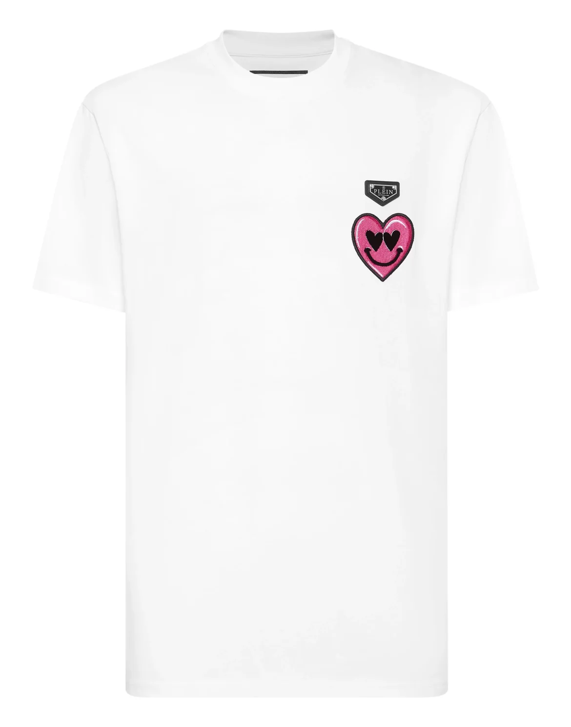 Round Neck T-Shirt Smile Patch, цвет: Розовый