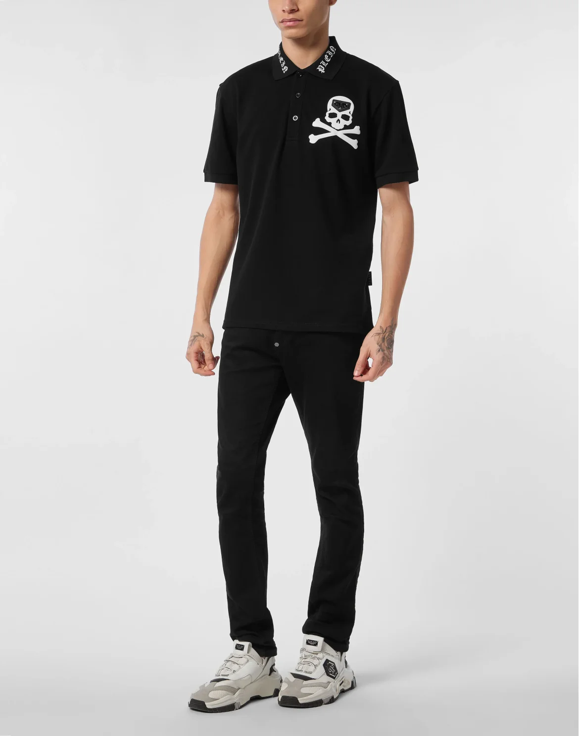 Polo T-Shirt Skull & Bones, цвет: Черный