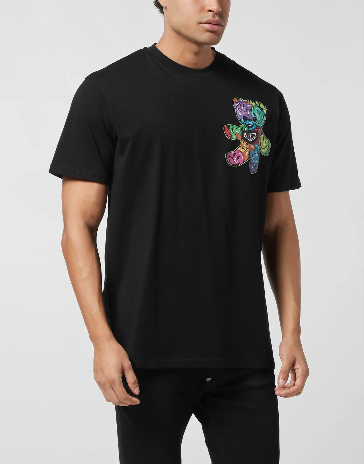 Round Neck T-Shirt Teddy Balloon, цвет: Черный