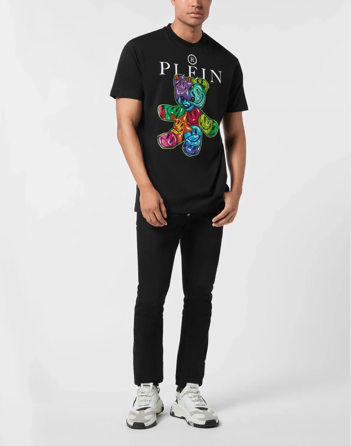 Round Neck T-Shirt Balloon Teddy, цвет: Черный