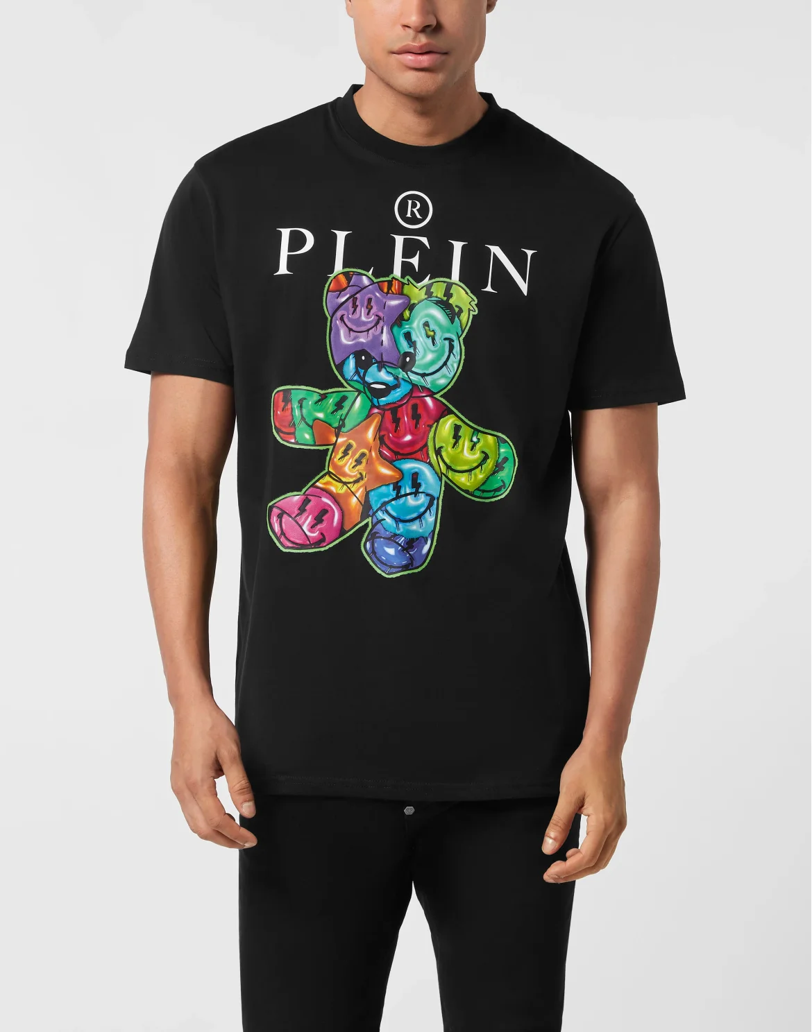 Round Neck T-Shirt Balloon Teddy, цвет: Черный