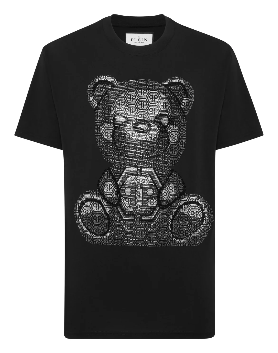 Round Neck T-Shirt 3D Teddy, цвет: Черный