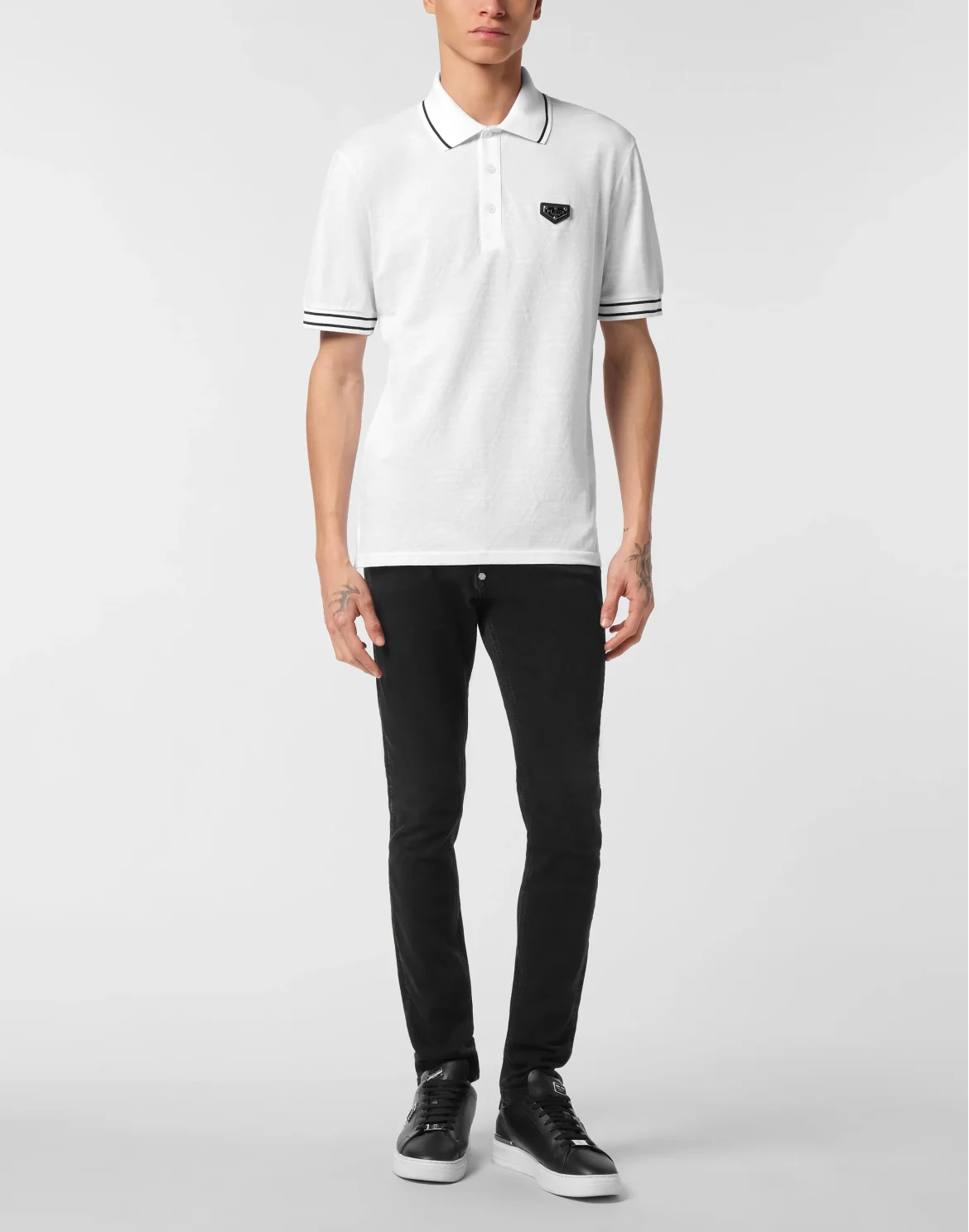 Jacquard Polo T-Shirt Monogram, цвет: Белый
