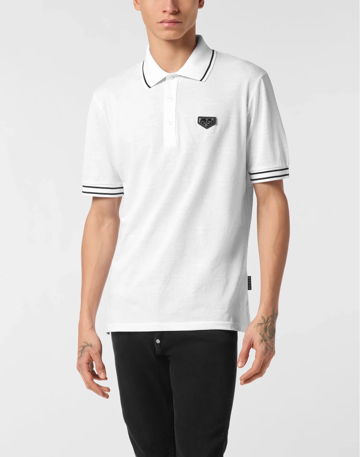 Jacquard Polo T-Shirt Monogram, цвет: Белый