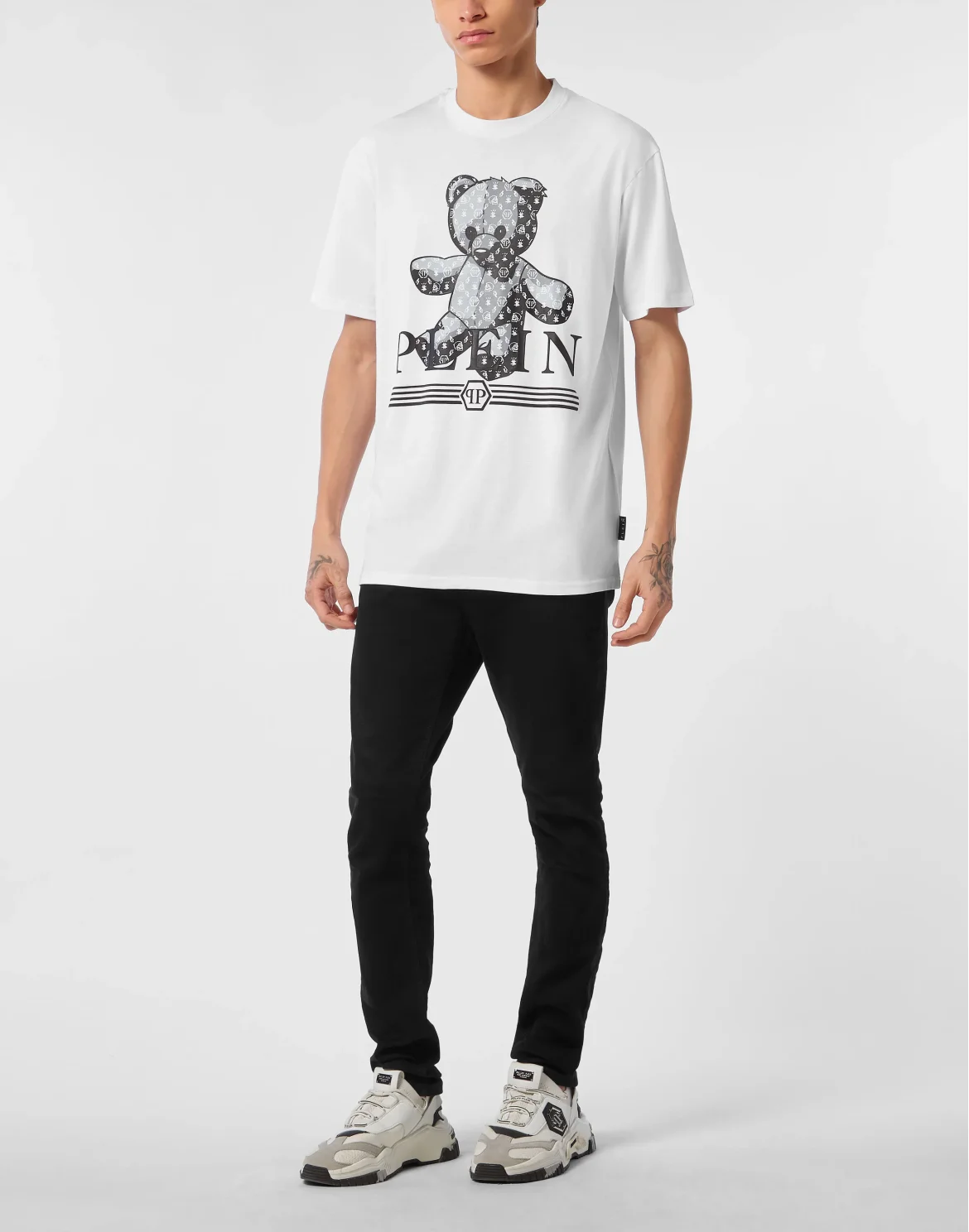 Round Neck T-Shirt Teddy Monogram, цвет: Белый