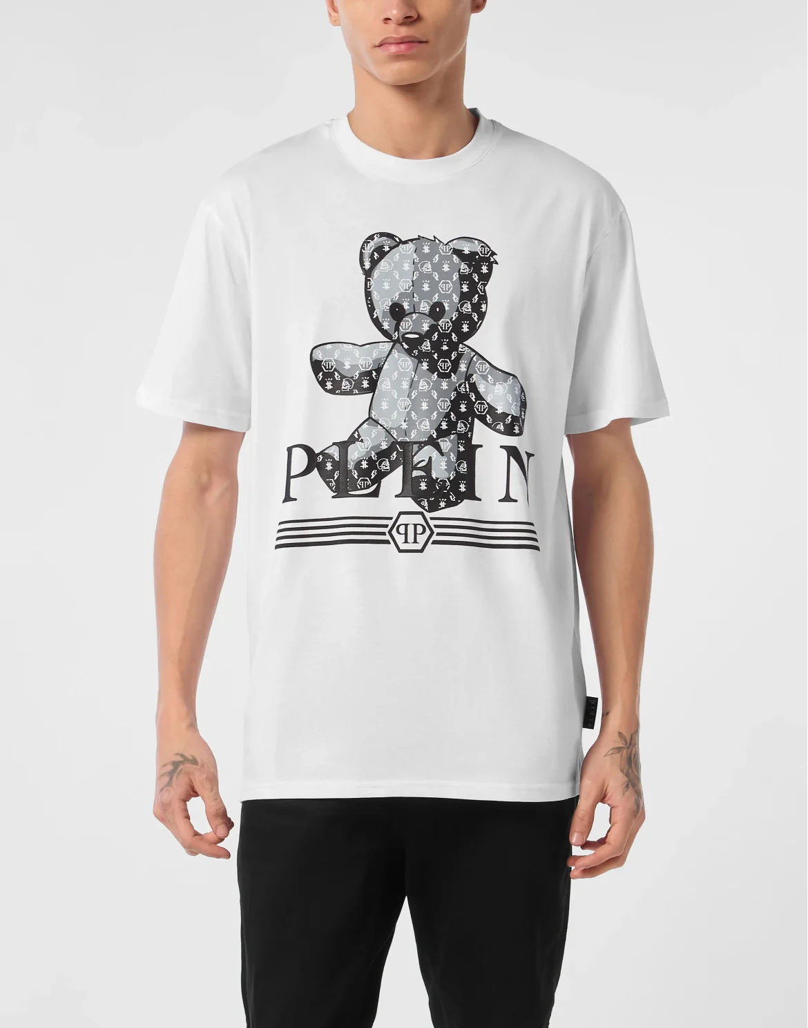 Round Neck T-Shirt Teddy Monogram, цвет: Белый