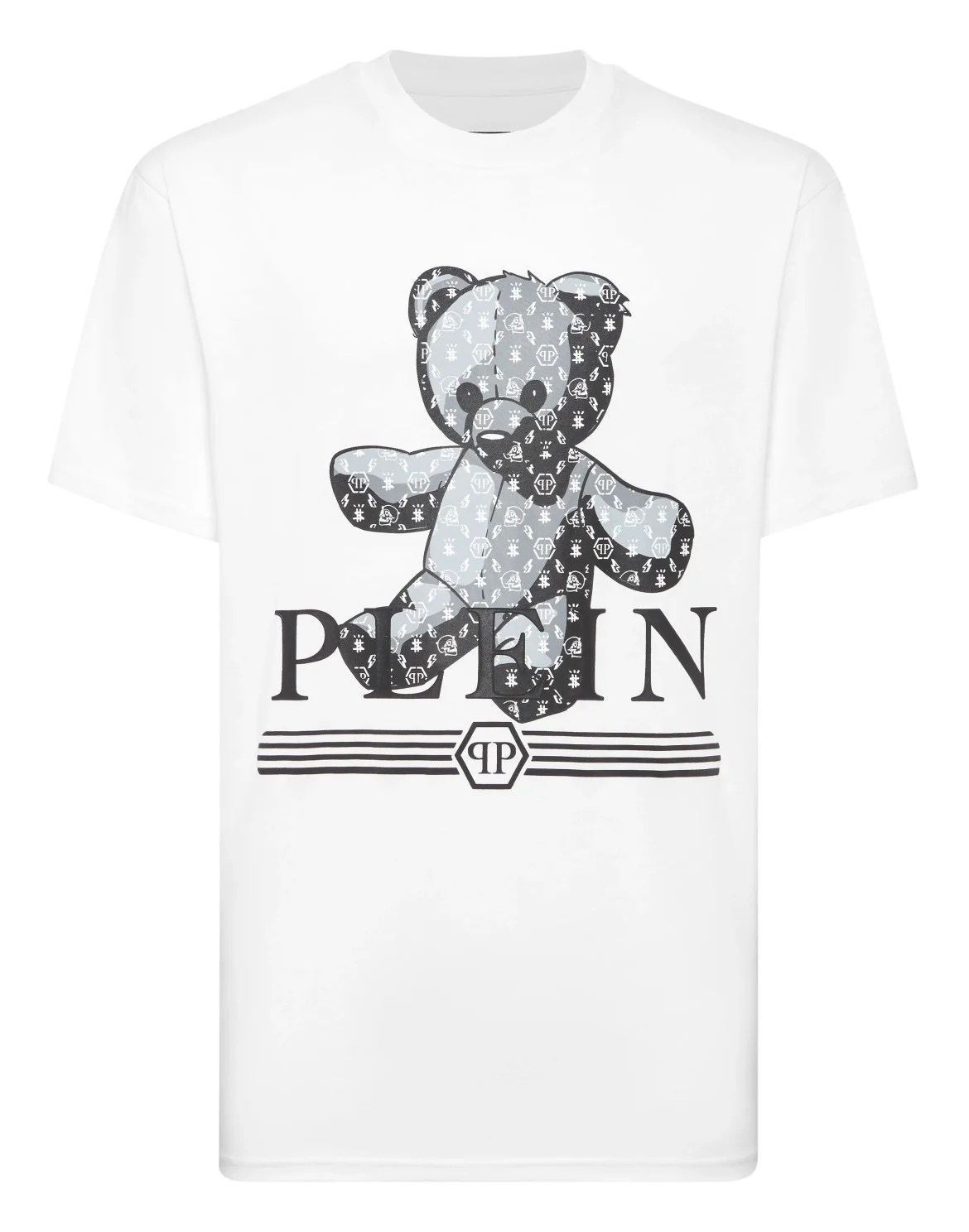 Round Neck T-Shirt Teddy Monogram, цвет: Белый