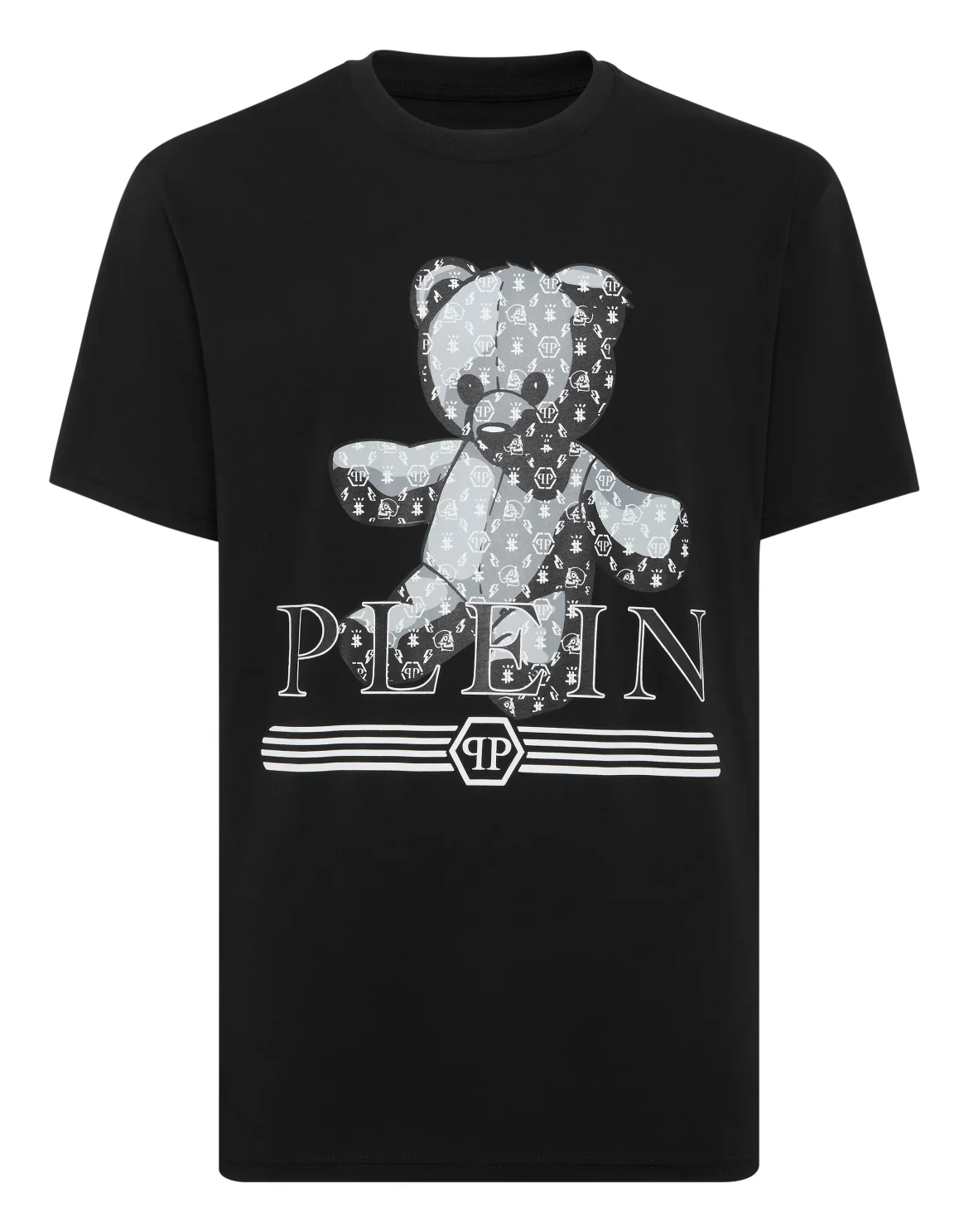 Round Neck T-Shirt Teddy Monogram, цвет: Черный