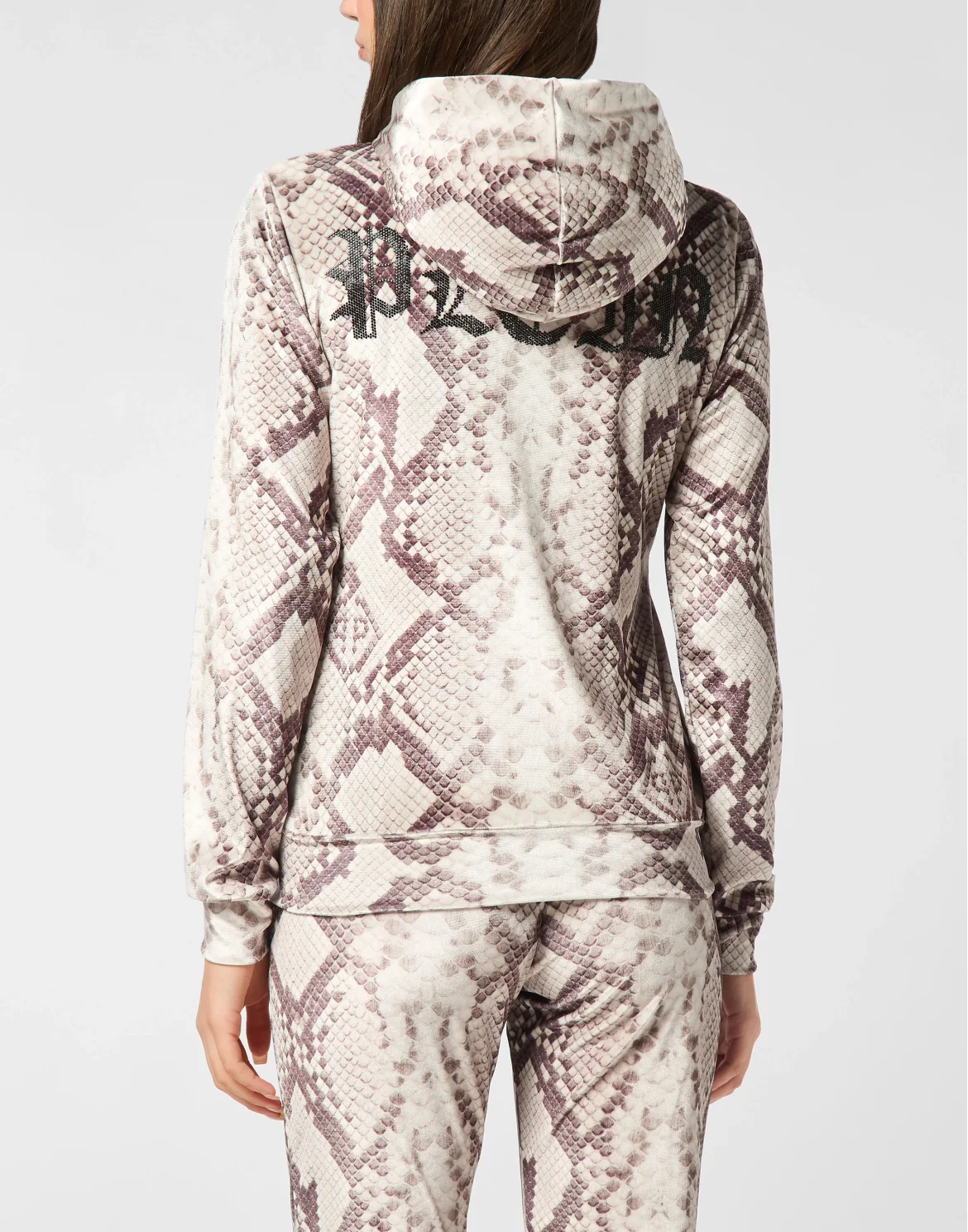 Zip Hoodie All-Over Python, цвет: Бежевый