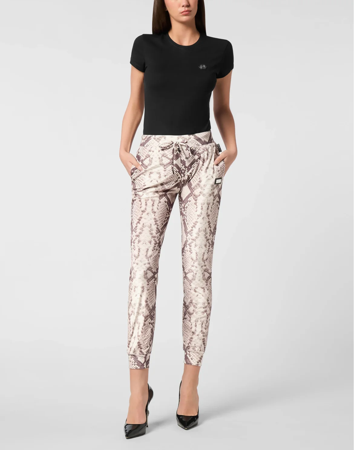 Jogging Pants All-Over Python, цвет: Бежевый