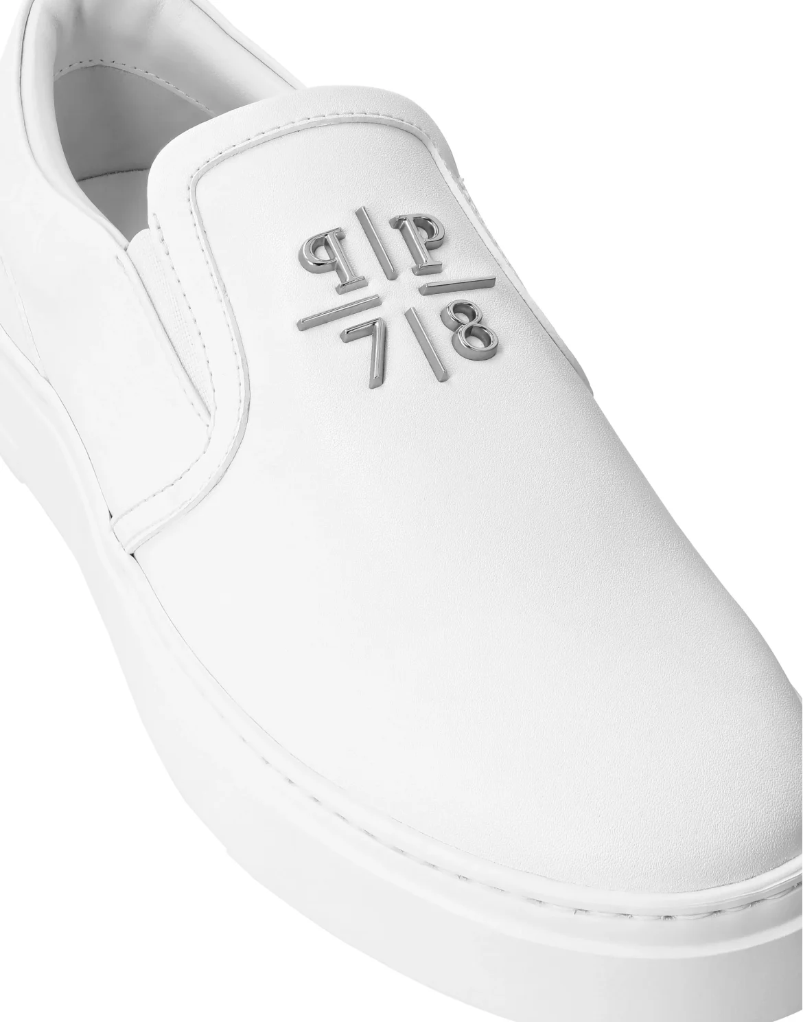 Nappa Leather Slip On Triangle Logo, цвет: Белый