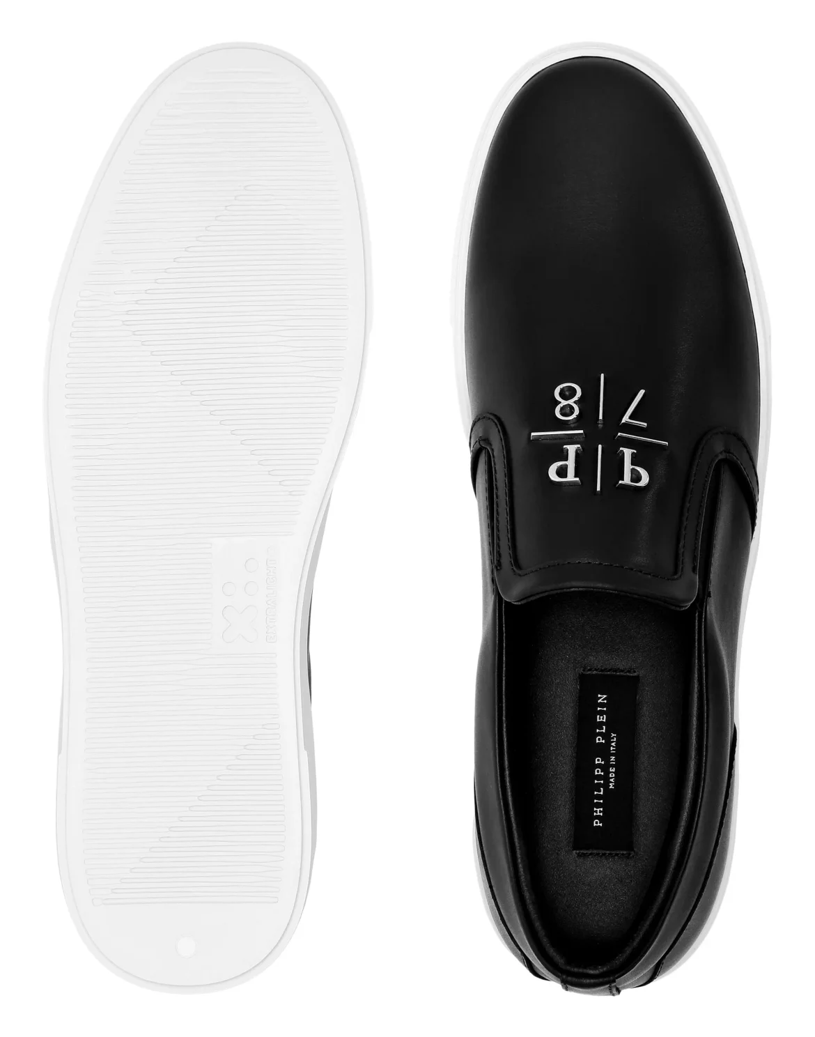 Nappa Leather Slip On Triangle Logo, цвет: Черный