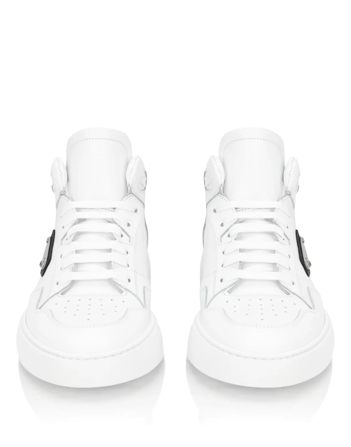 Nappa Leather Mid Top Sneakers, цвет: Белый