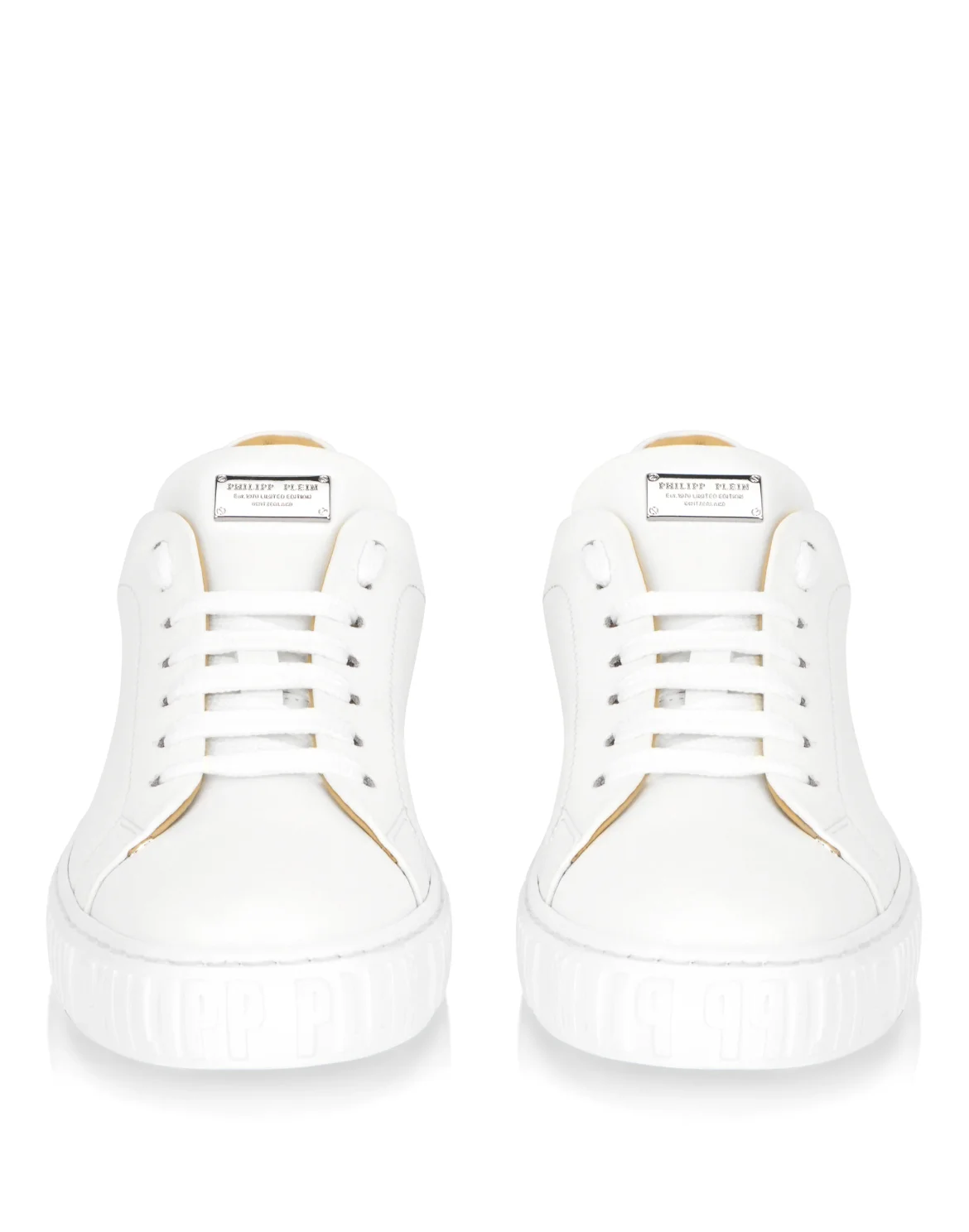 Nappa Leather Low Top Sneakers, цвет: Белый