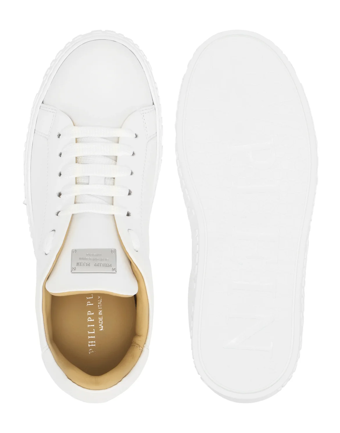 Nappa Leather Low Top Sneakers, цвет: Белый