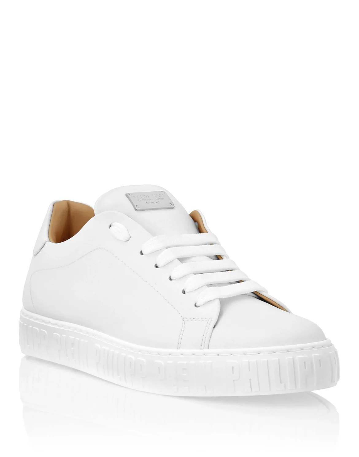 Nappa Leather Low Top Sneakers, цвет: Белый