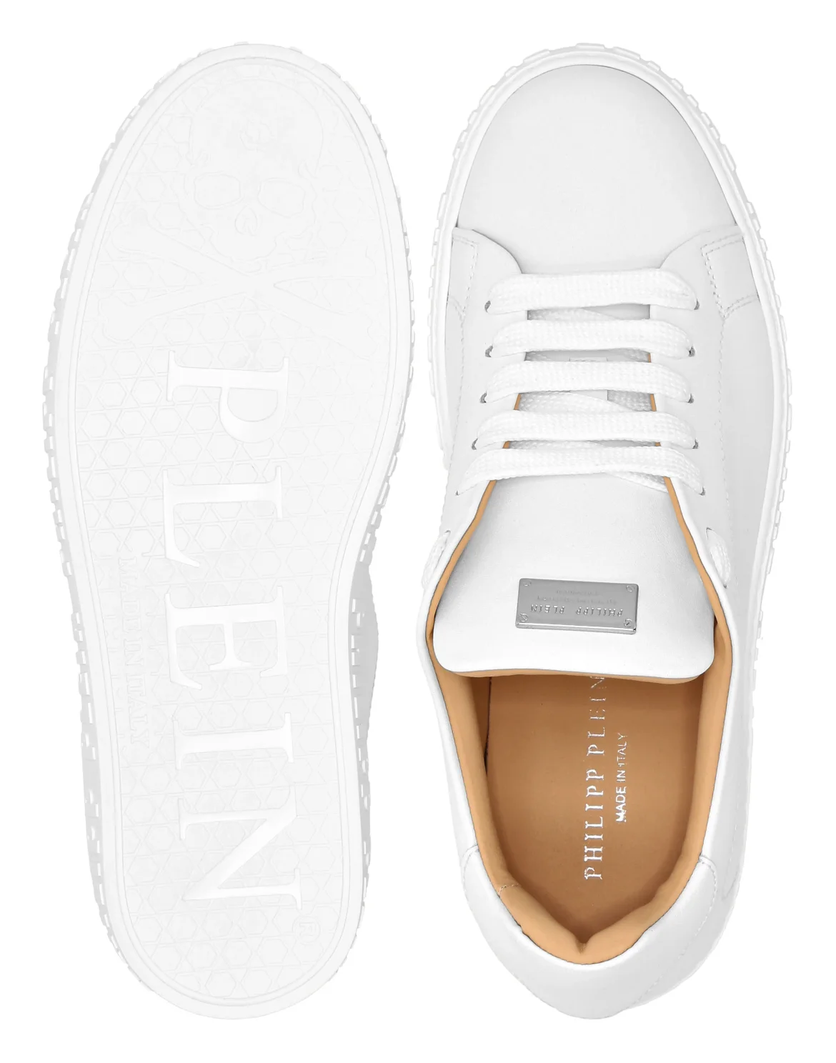 Nappa Leather Low Top Sneakers, цвет: Белый