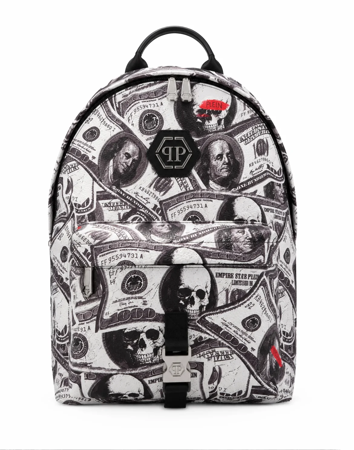 Leather Backpack All Over Dollar Plein, цвет: Белый