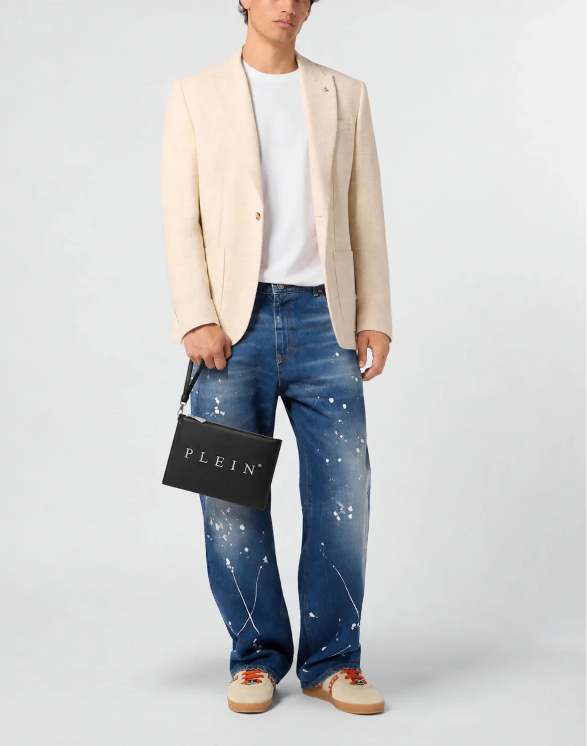 Nappa Clutch Bag Logo Plein, цвет: Черный