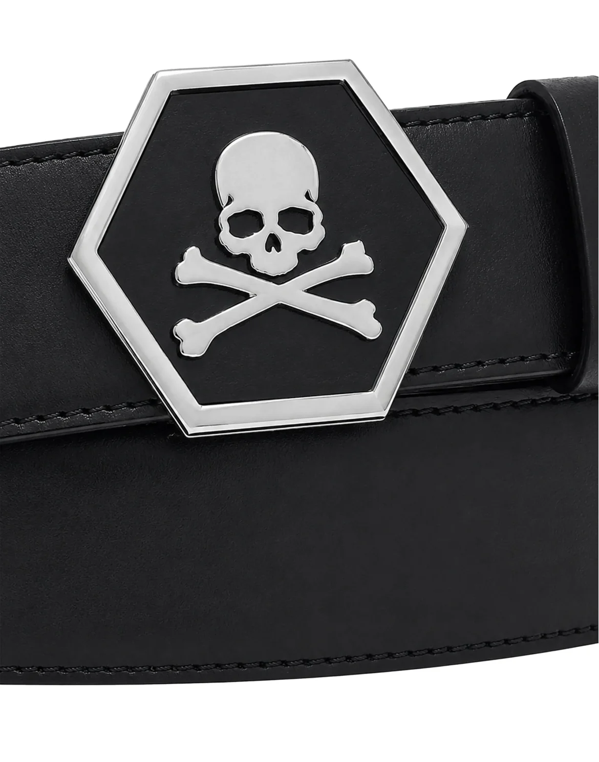 Leather Belt Skull, цвет: Черный